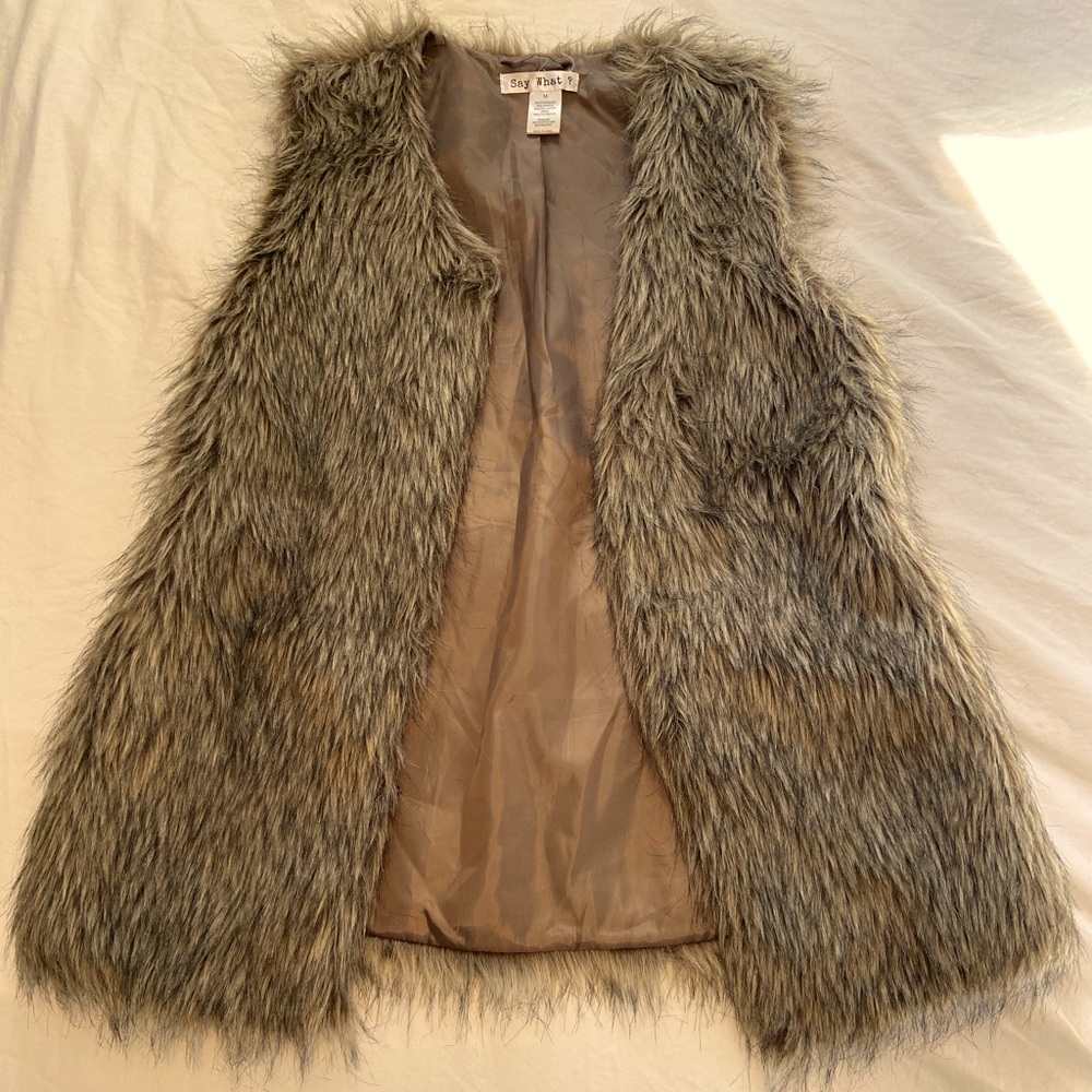 Faux fur vest